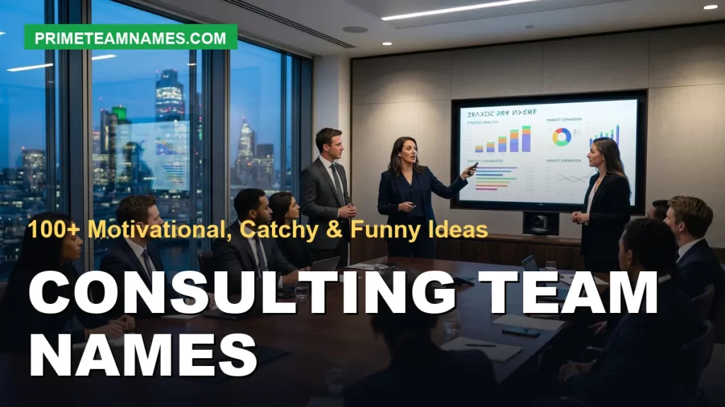 consulting team names: motivational, catchy, clever, and funny ideas for your team